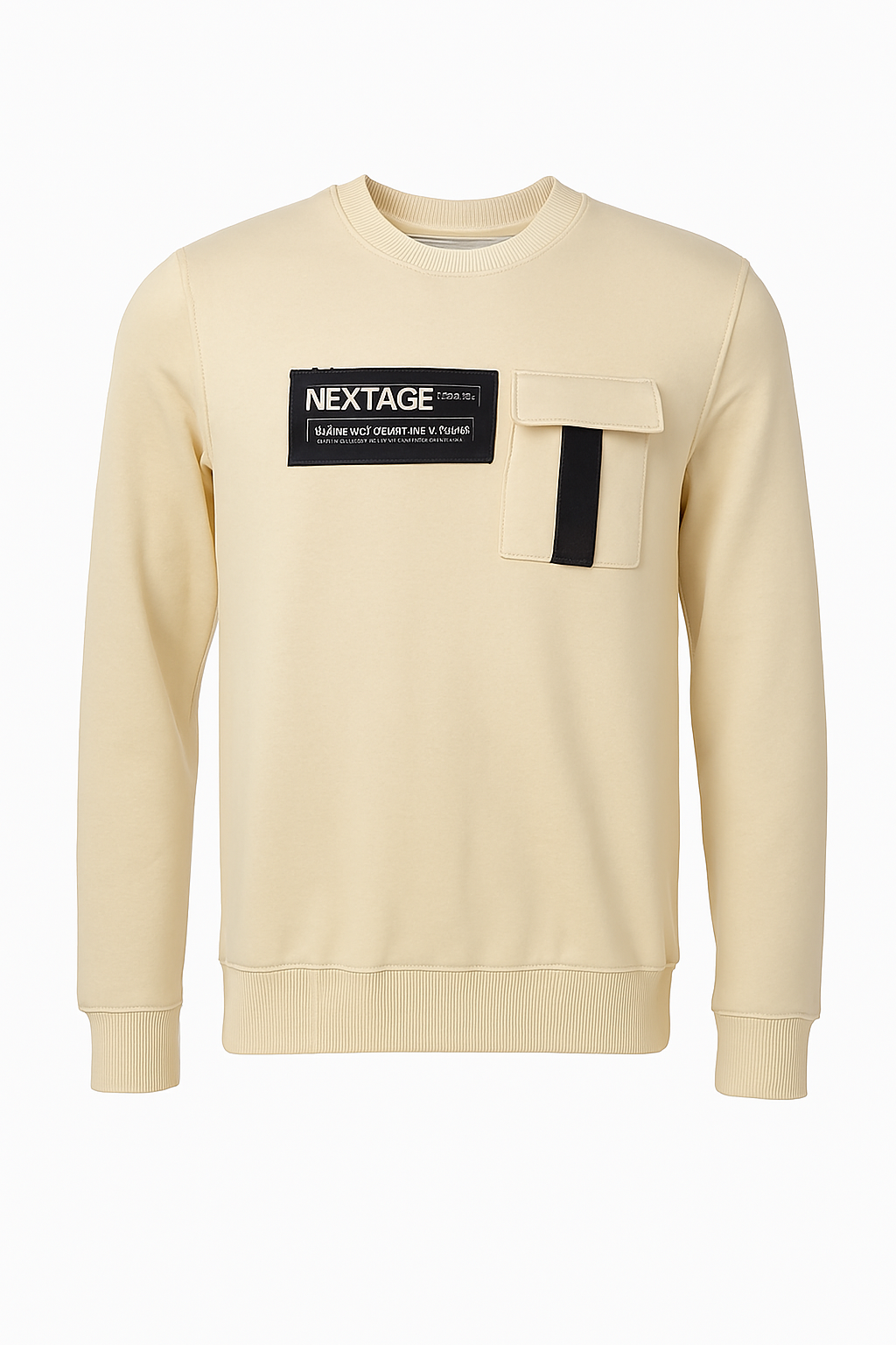 Urban Tracksuit – Beige & Black Stripe